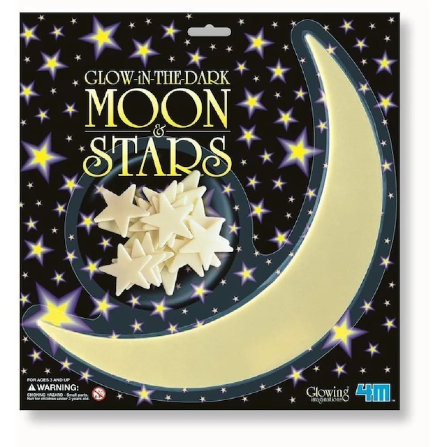 Imagem 0 de Conjunto de Lua e Estrelas que Brilham no Escuro Decoração