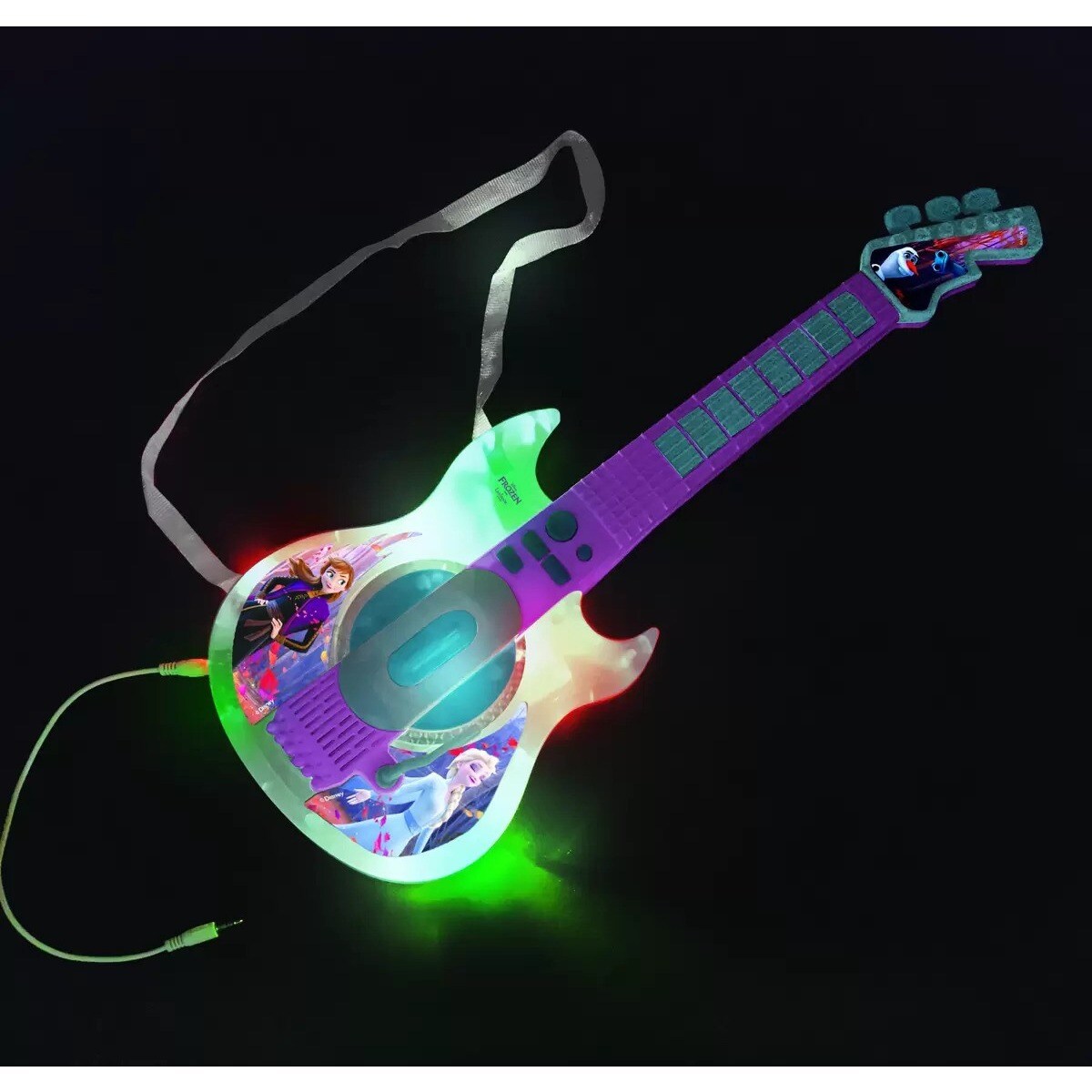 Guitarra Eletrônica Luminosa e Óculos com Microfone Integrado Disney Frozen 5
