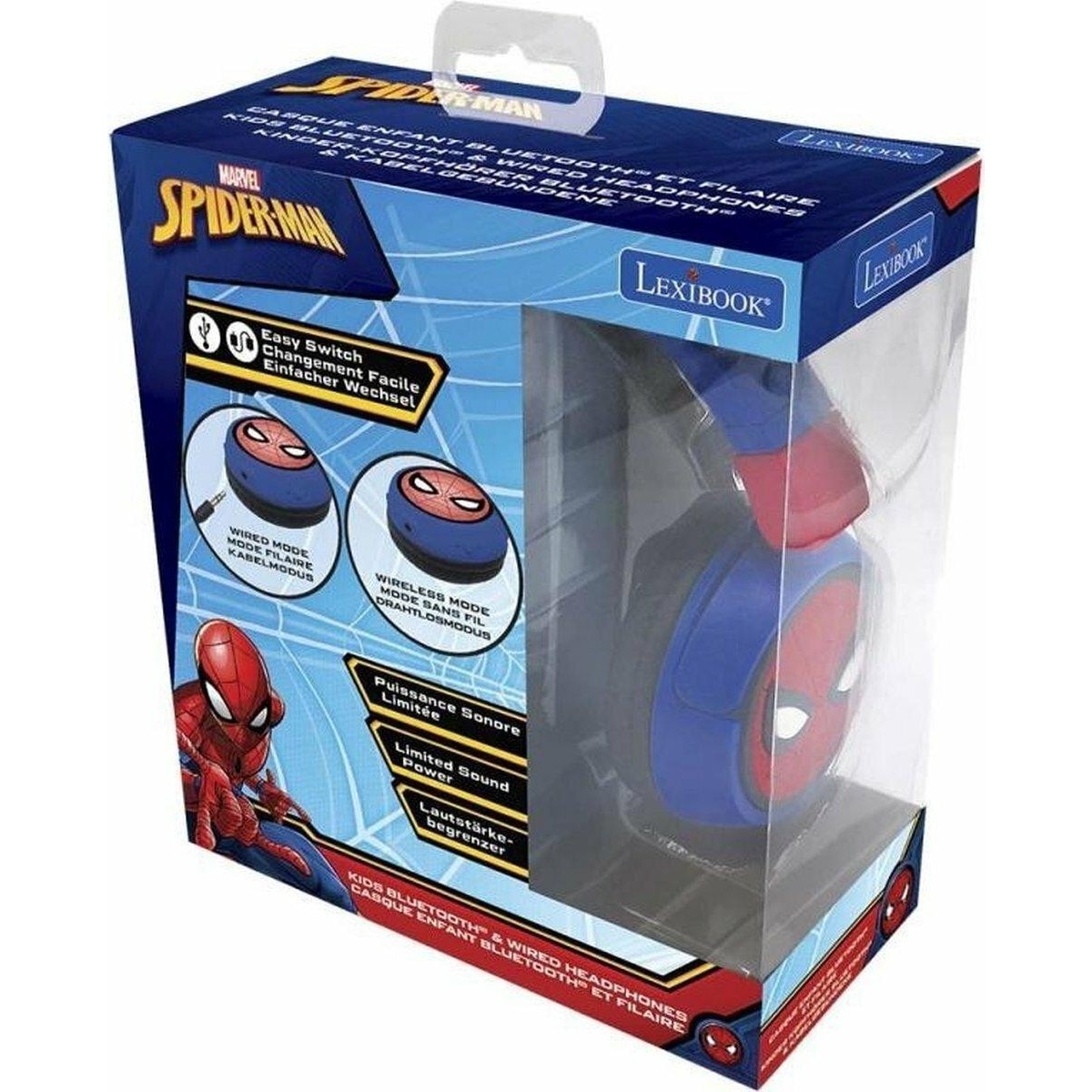 Auscultadores Lexibook Spider-Man 2 em 1 bluetooth 1