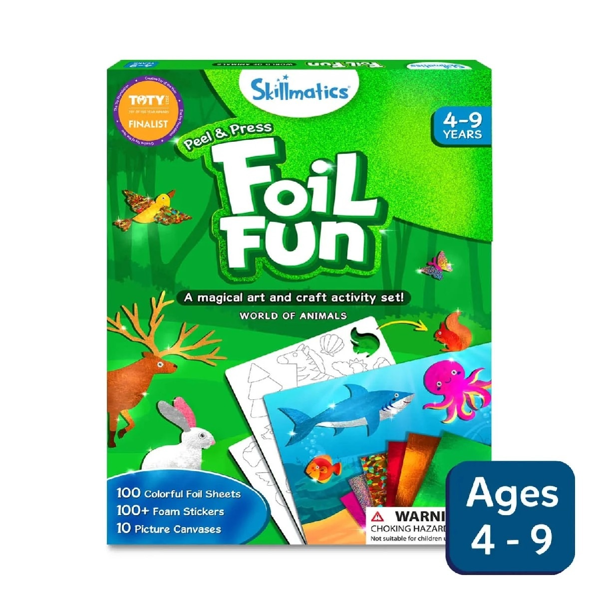 Imagem 0 de Skillmatics Foil Fun World of Animals - Kits de Atividades de Arte e Artesanato DIY para Idades Entre os 4 e os 9 Anos