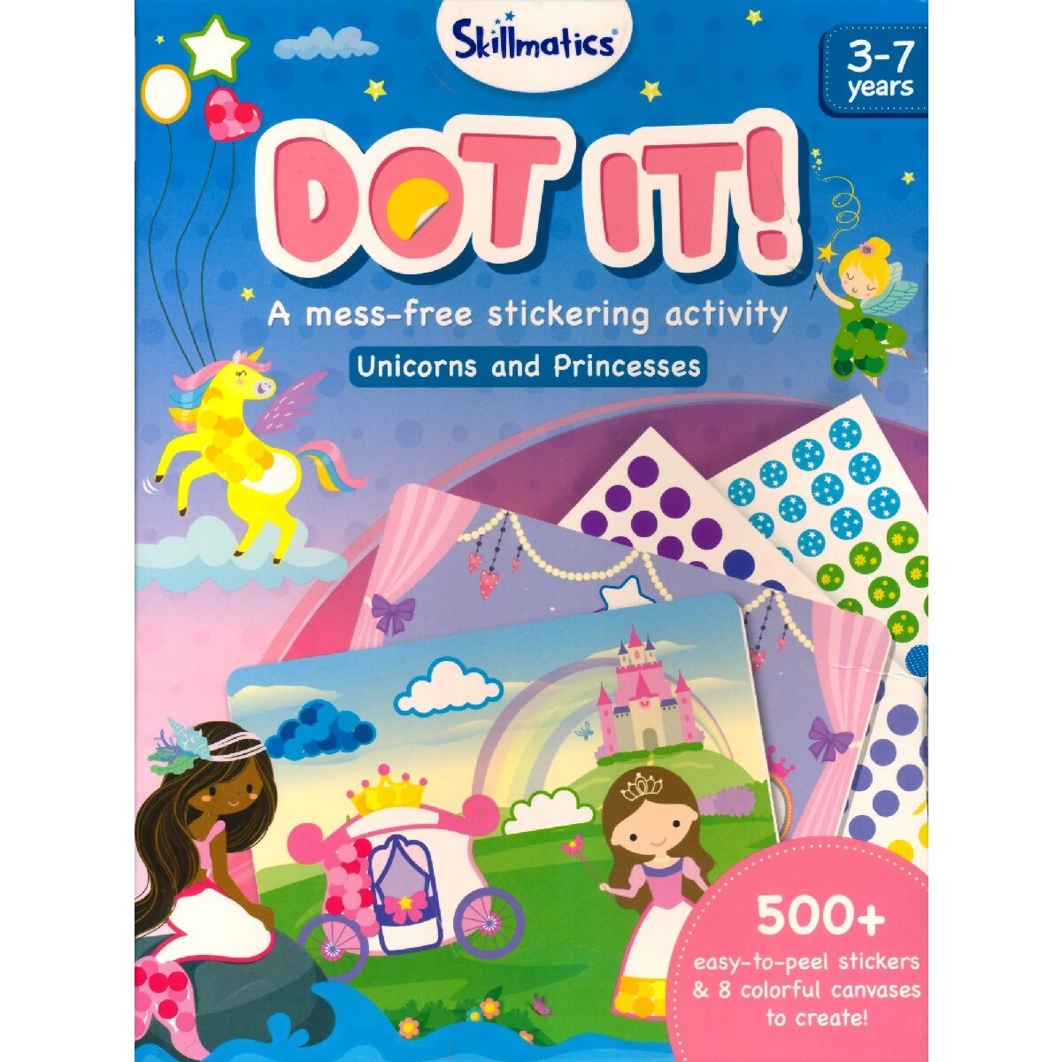 Atividade Artística Skillmatics Dot It! Unicórnios e Princesas - Autocolantes para crianças dos 3 aos 7 anos 1