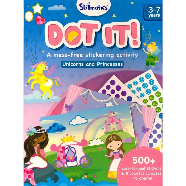 Imagem 0 de Atividade Artística Skillmatics Dot It! Unicórnios e Princesas - Autocolantes para crianças dos 3 aos 7 anos