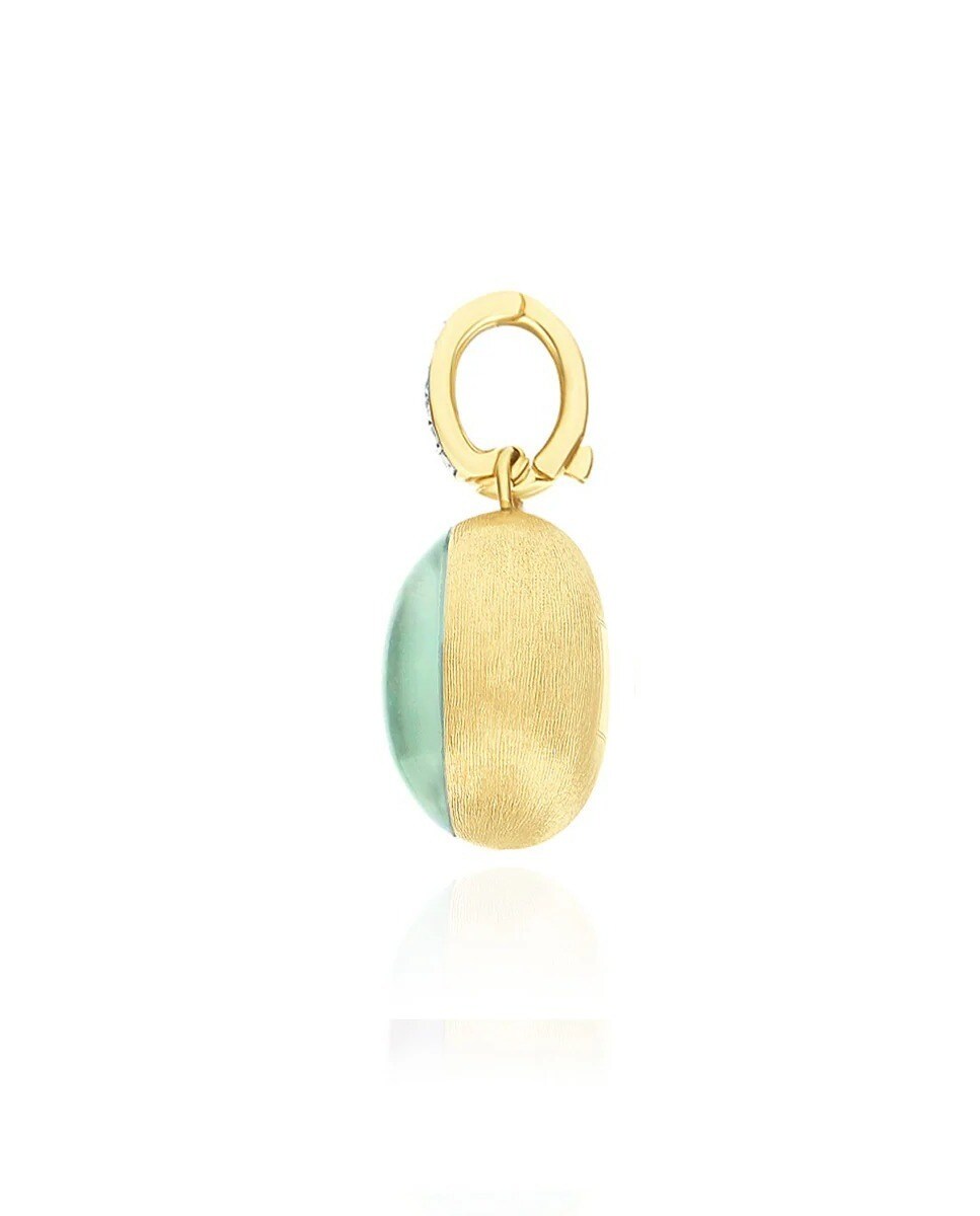 Pendente Lattementa "Boules" em ouro, diamantes, cristal de rocha e jadeíte 2