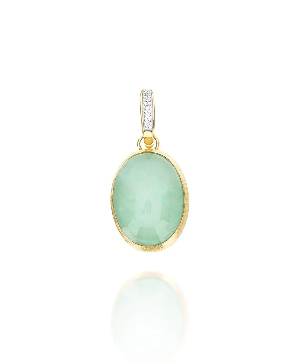 Pendente Lattementa "Boules" em ouro, diamantes, cristal de rocha e jadeíte 1