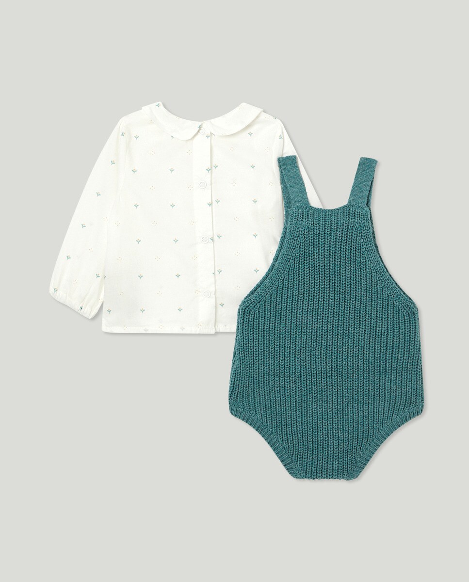 Conjunto 2 piezas recién nacido ml tricot Verde-2