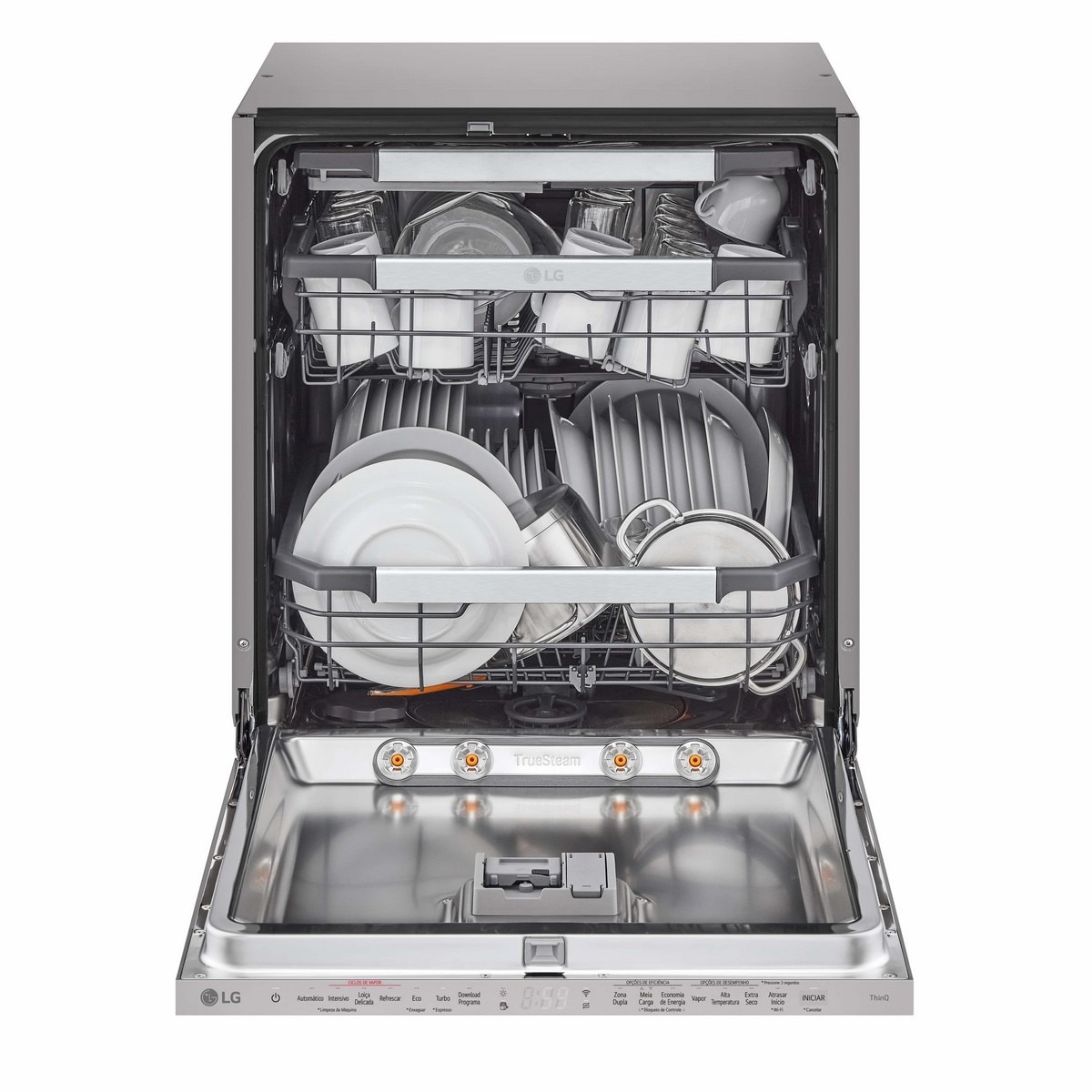 Máquina de Lavar Loiça Encastrável LG DB475TXS QuadWashTM Steam, com Lavagem a Vapor e 3º Cesto, de 14 Conjuntos e 59,8 cm - Aço Inox Aço inoxidável-6