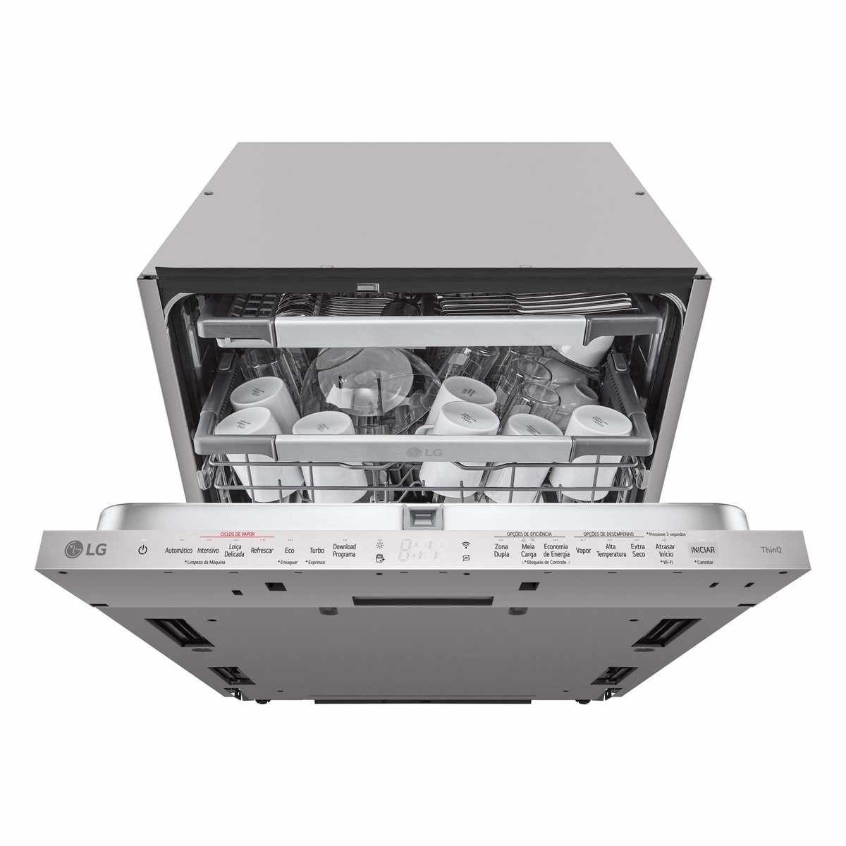 Máquina de Lavar Loiça Encastrável LG DB475TXS QuadWashTM Steam, com Lavagem a Vapor e 3º Cesto, de 14 Conjuntos e 59,8 cm - Aço Inox Aço inoxidável-2