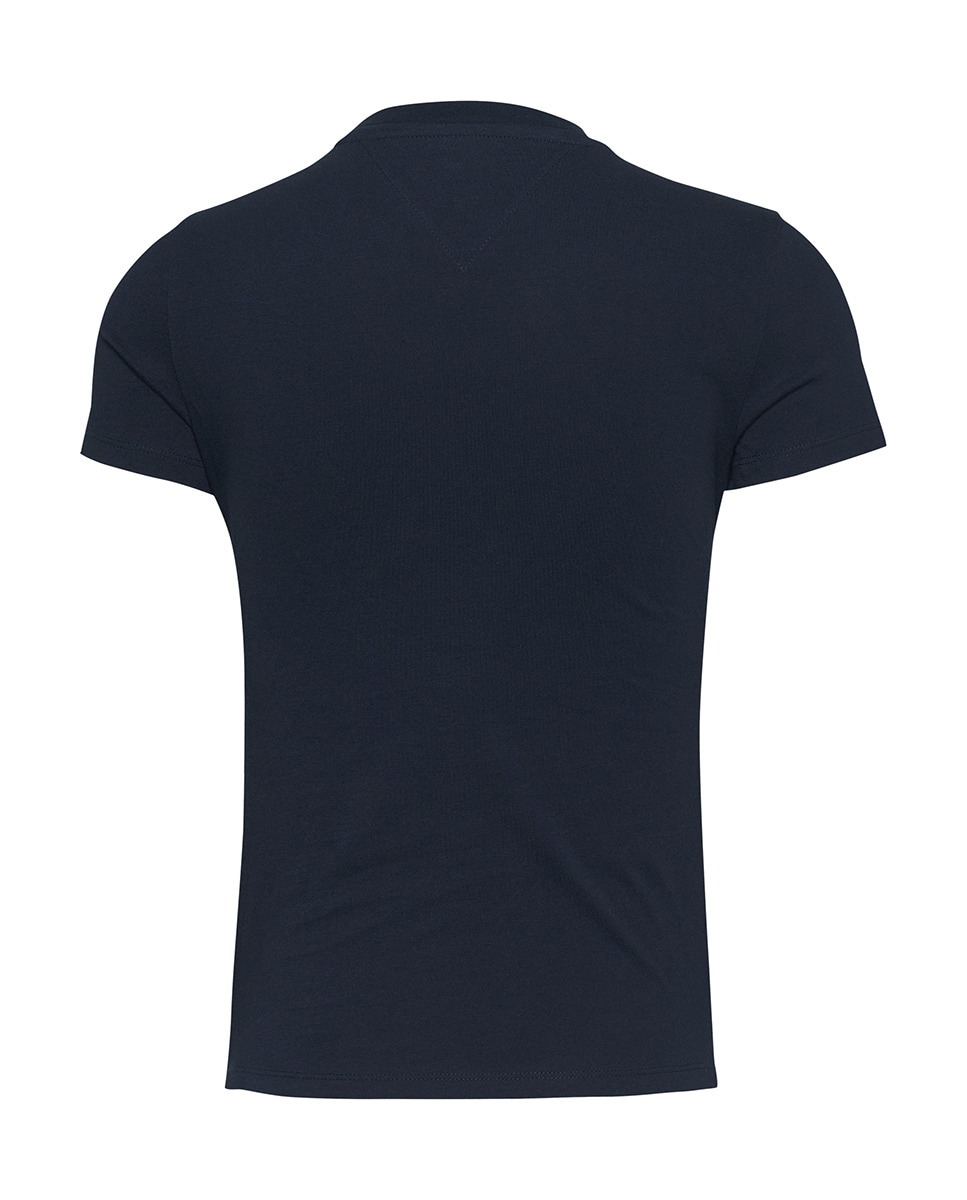 T-shirt Slim Fit com Logótipo Azul-marinho-5