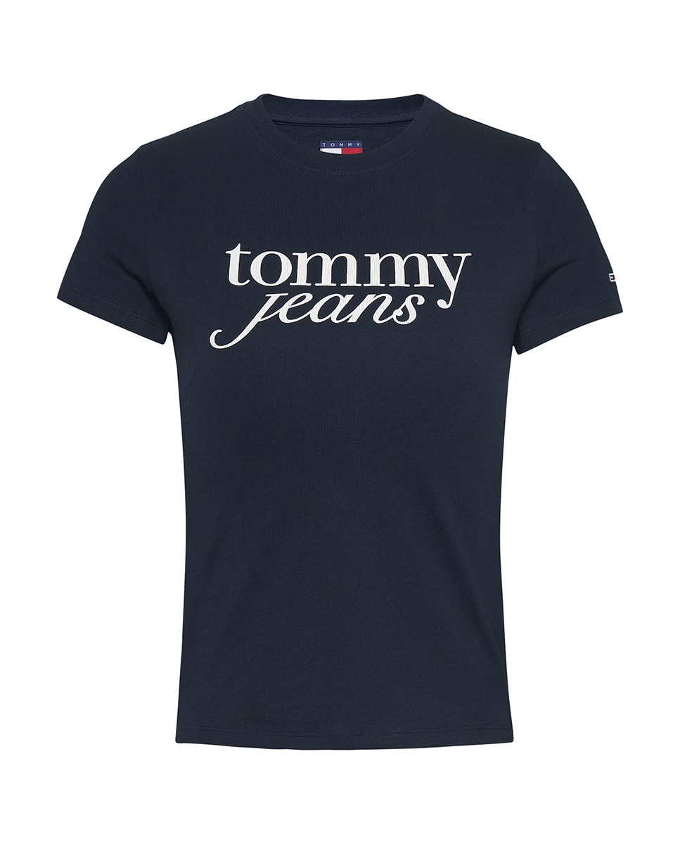 T-shirt Slim Fit com Logótipo Azul-marinho-4