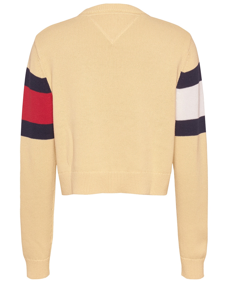 Camisola de Malha de Decote Redondo e Silhueta Relaxed Amarelo-5