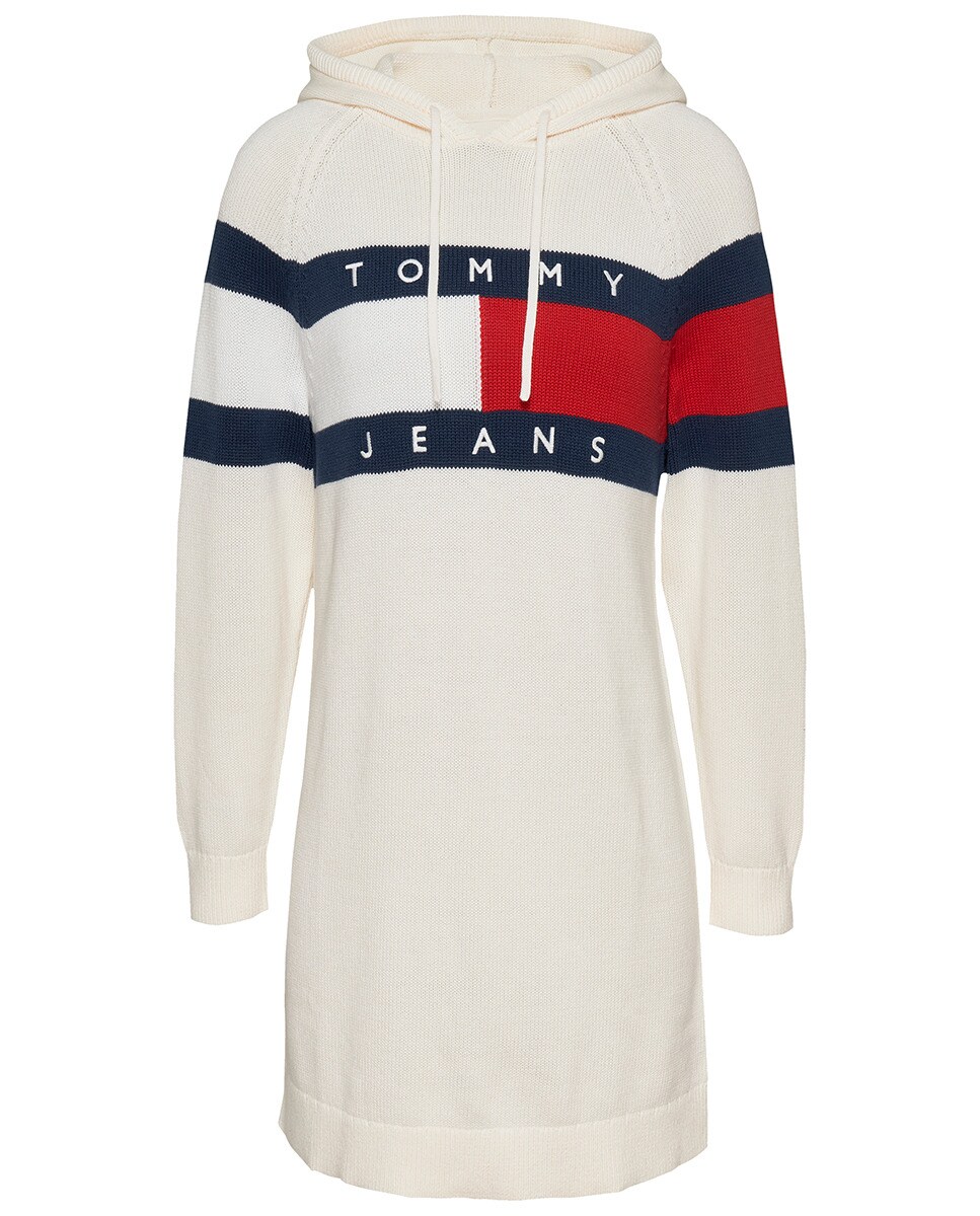Vestido estilo sweatshirt com capuz Cru-4
