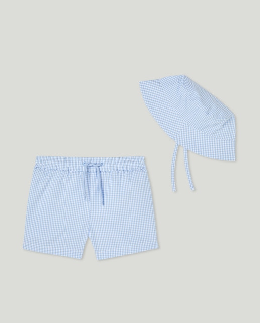 Imagen 0 de Conjunto de bebé niño con cuadros vichy