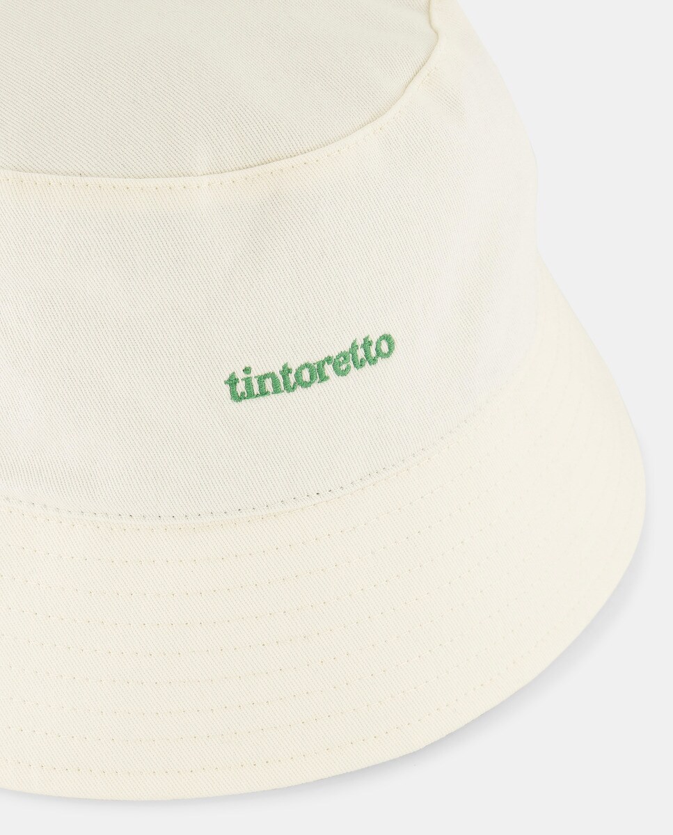 Gorro de Algodão com Detalhe da Marca 130 Marfim-2