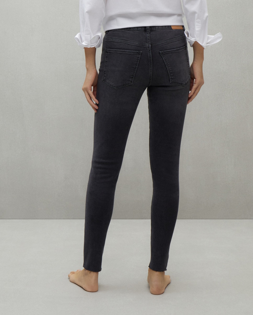 Jeans Skinny Básicas Cinzento-6