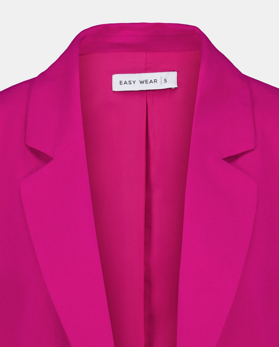 Blazer de Linho sem Fecho 240 Fúcsia-5