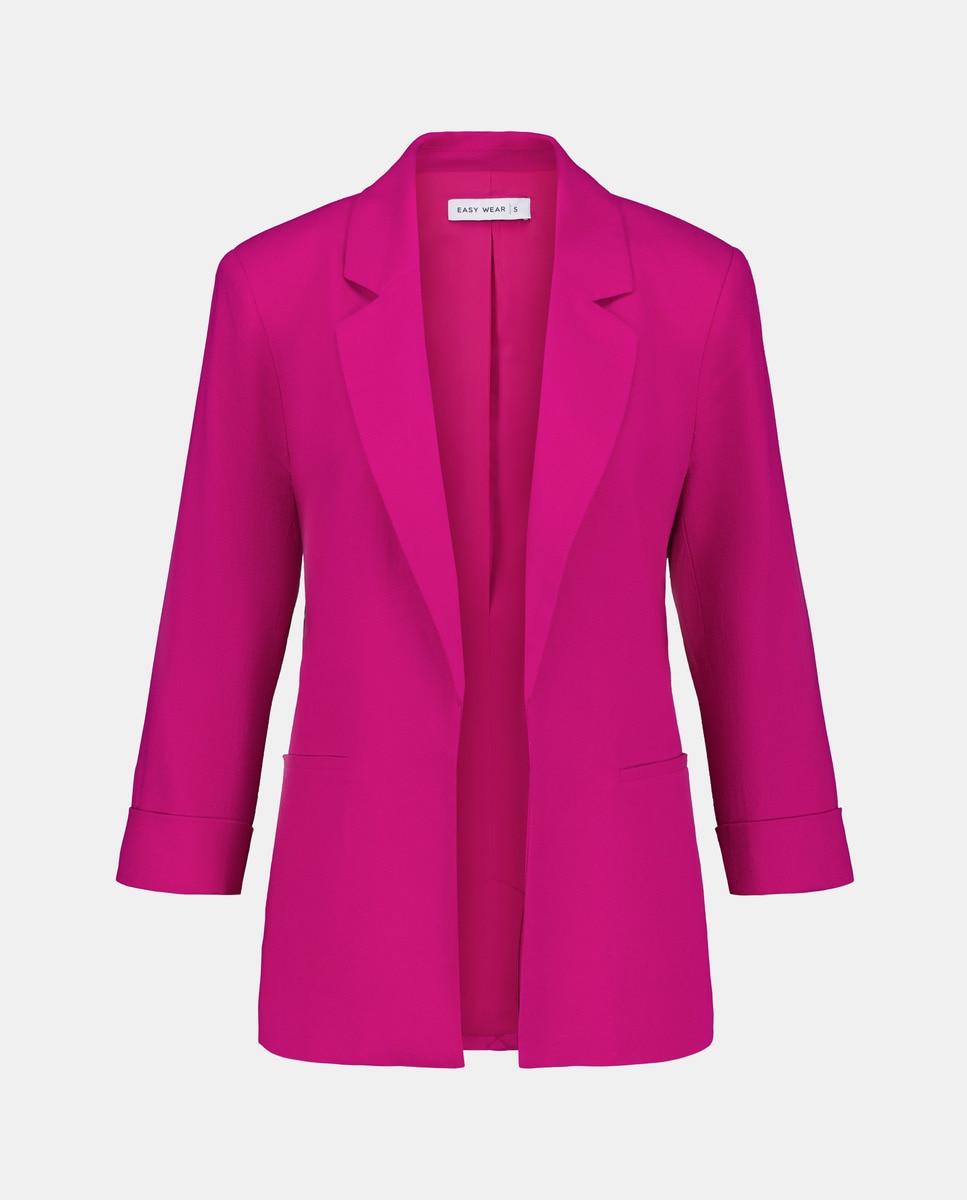 Blazer de Linho sem Fecho 240 Fúcsia-4