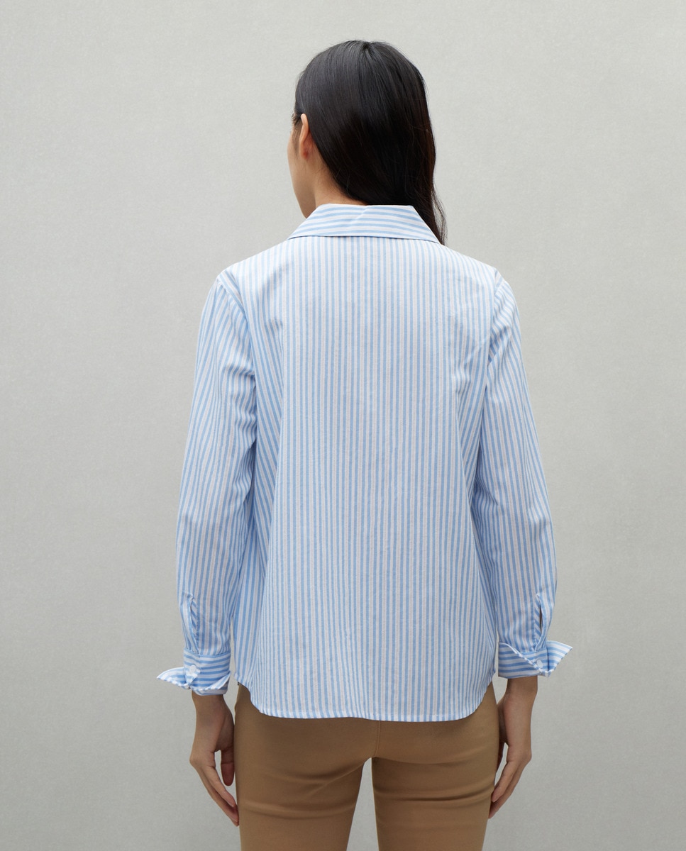 Camisa de Manga Comprida com Lace Branco-3