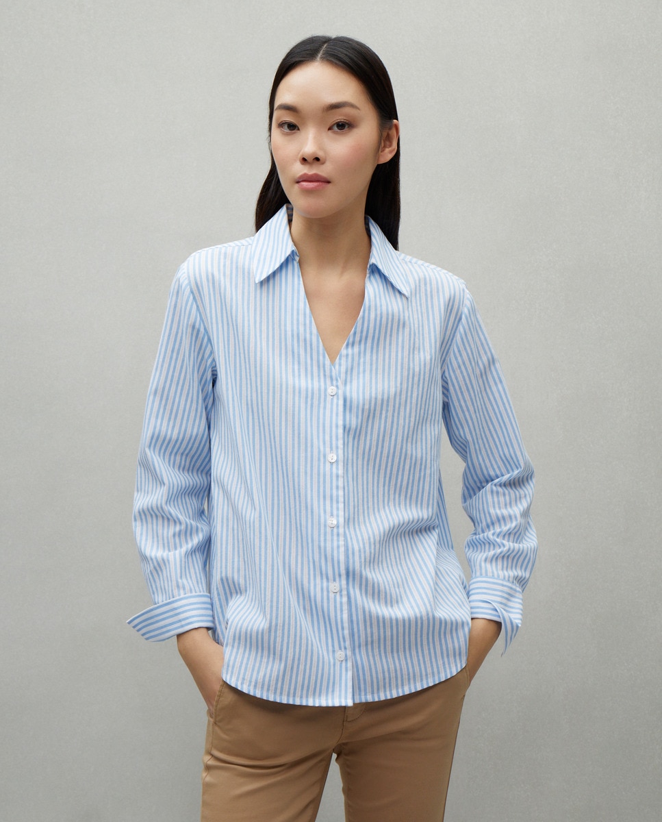 Camisa de Manga Comprida com Lace Branco-1