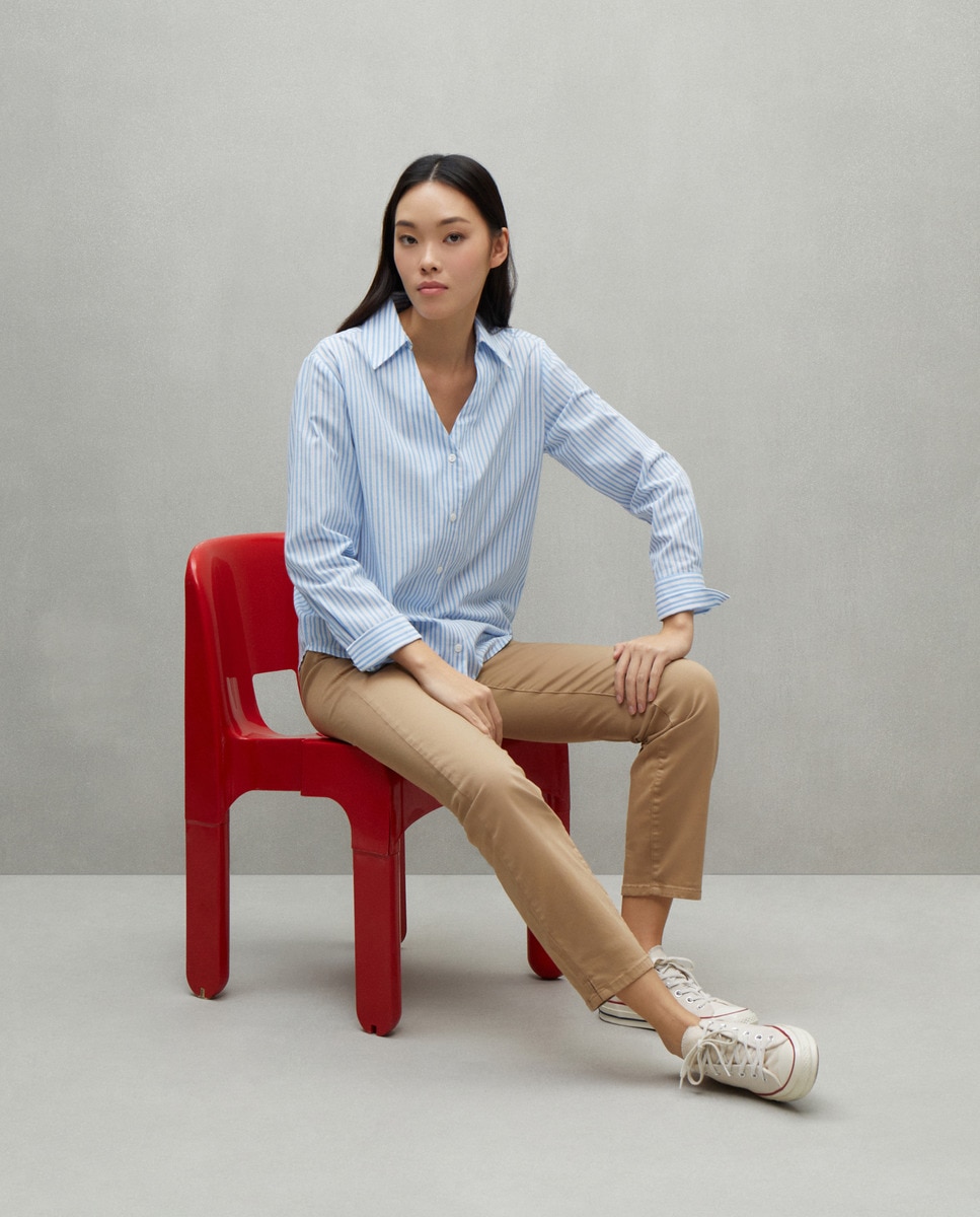Camisa de Manga Comprida com Lace Branco-2