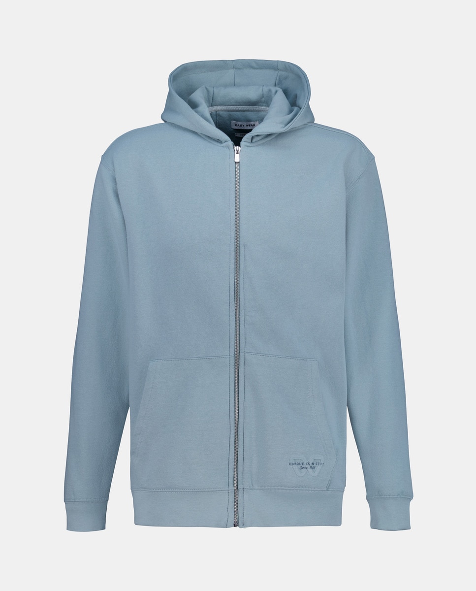 Sweatshirt com Fecho de Correr Verde Sálvia-4
