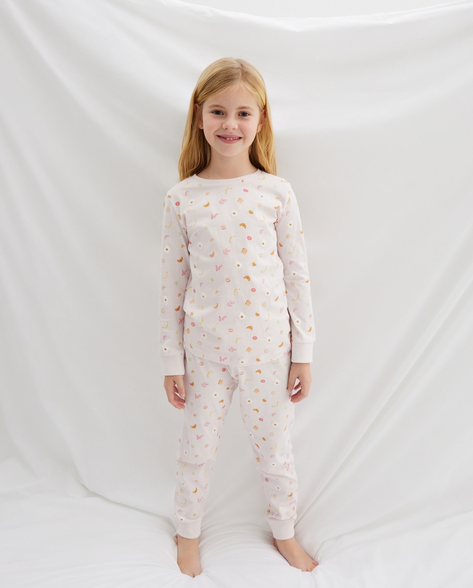 Pijama com All Over Print Rosa-1