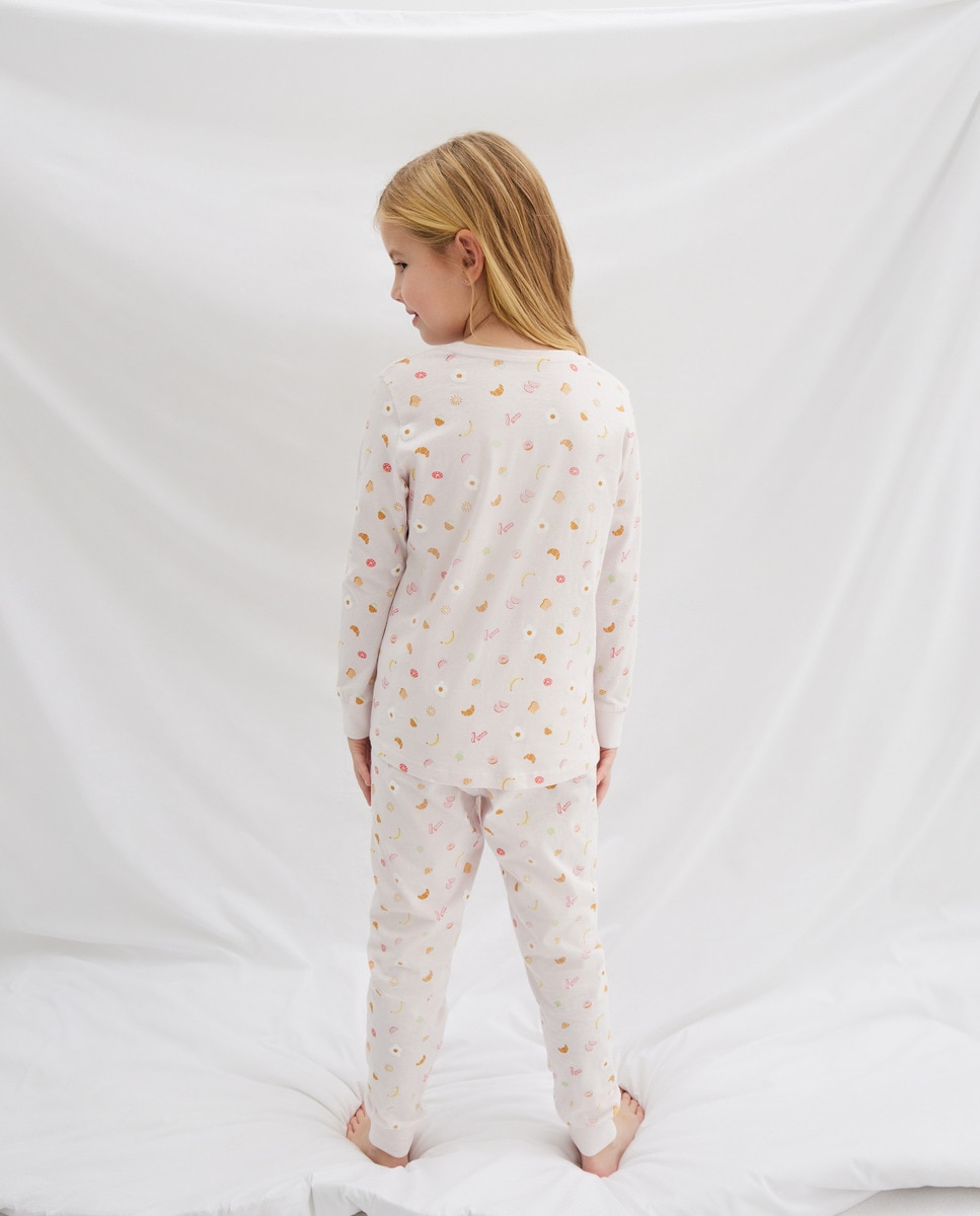 Pijama com All Over Print Rosa-2