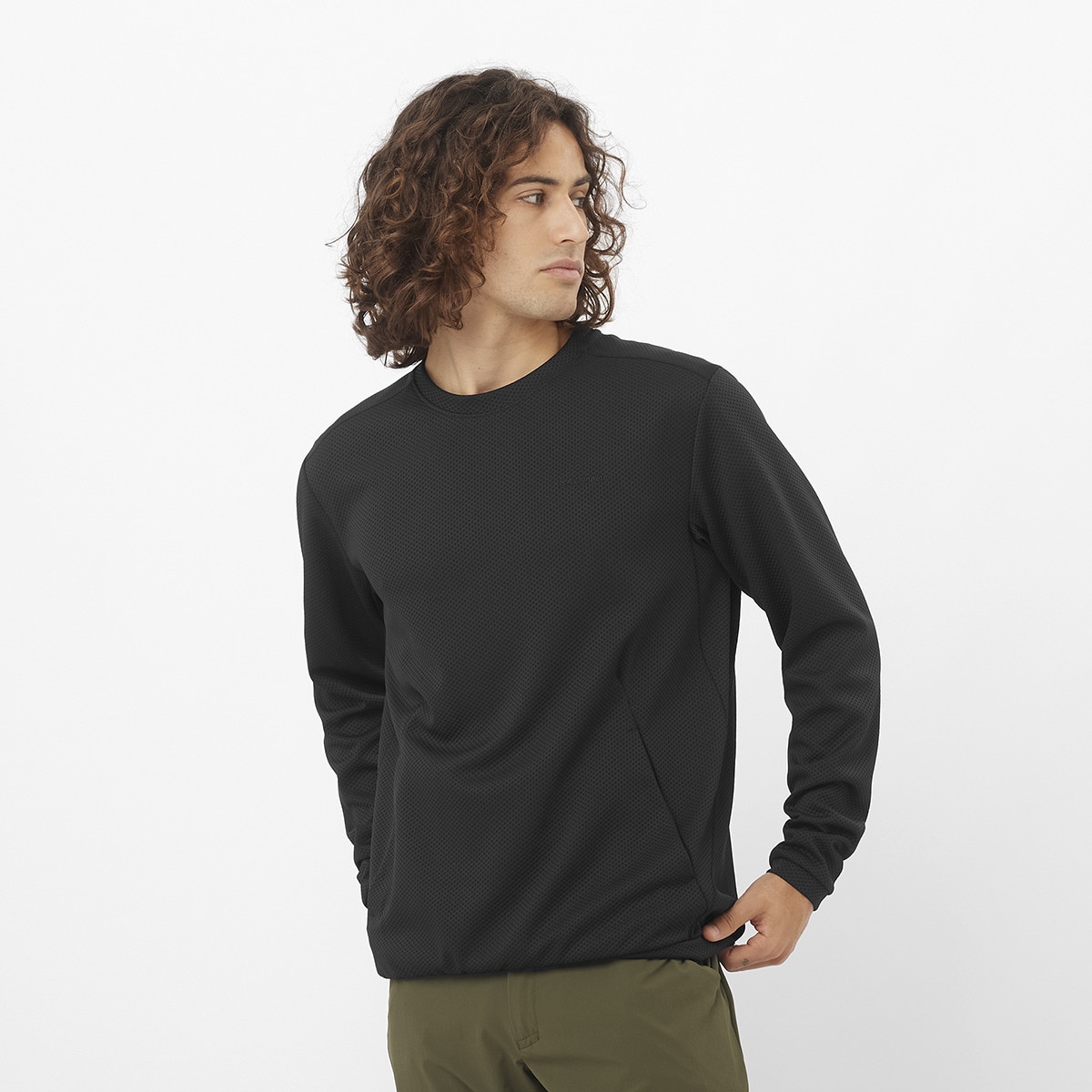 Imagen 0 de Sudadera de cuello caja de hombre MOTOMESH Salomon Negro