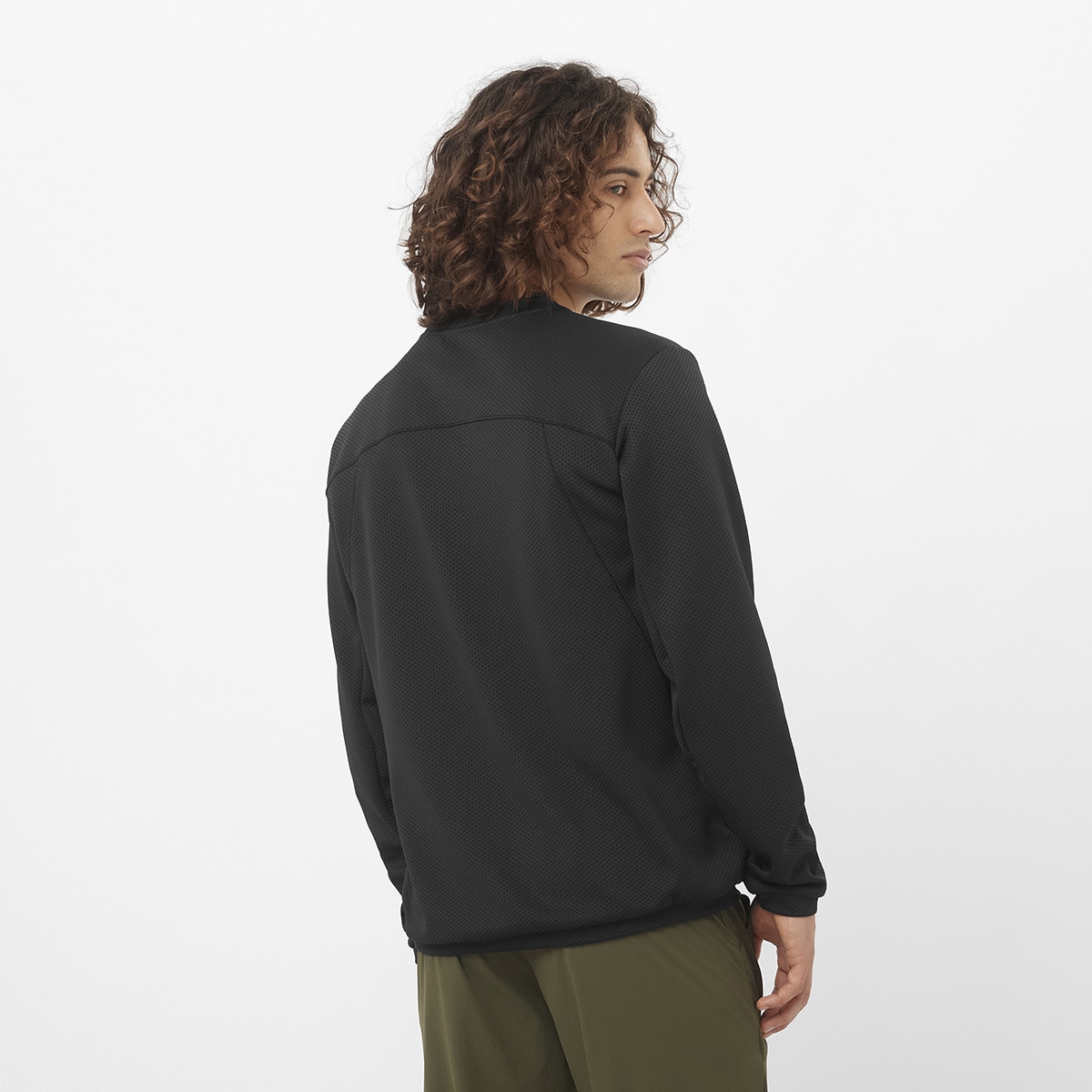 Sudadera de cuello caja de hombre MOTOMESH Salomon - Negro Negro-2