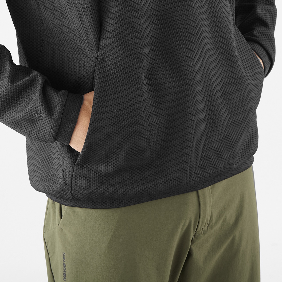 Sudadera de cuello caja de hombre MOTOMESH Salomon - Negro Negro-4