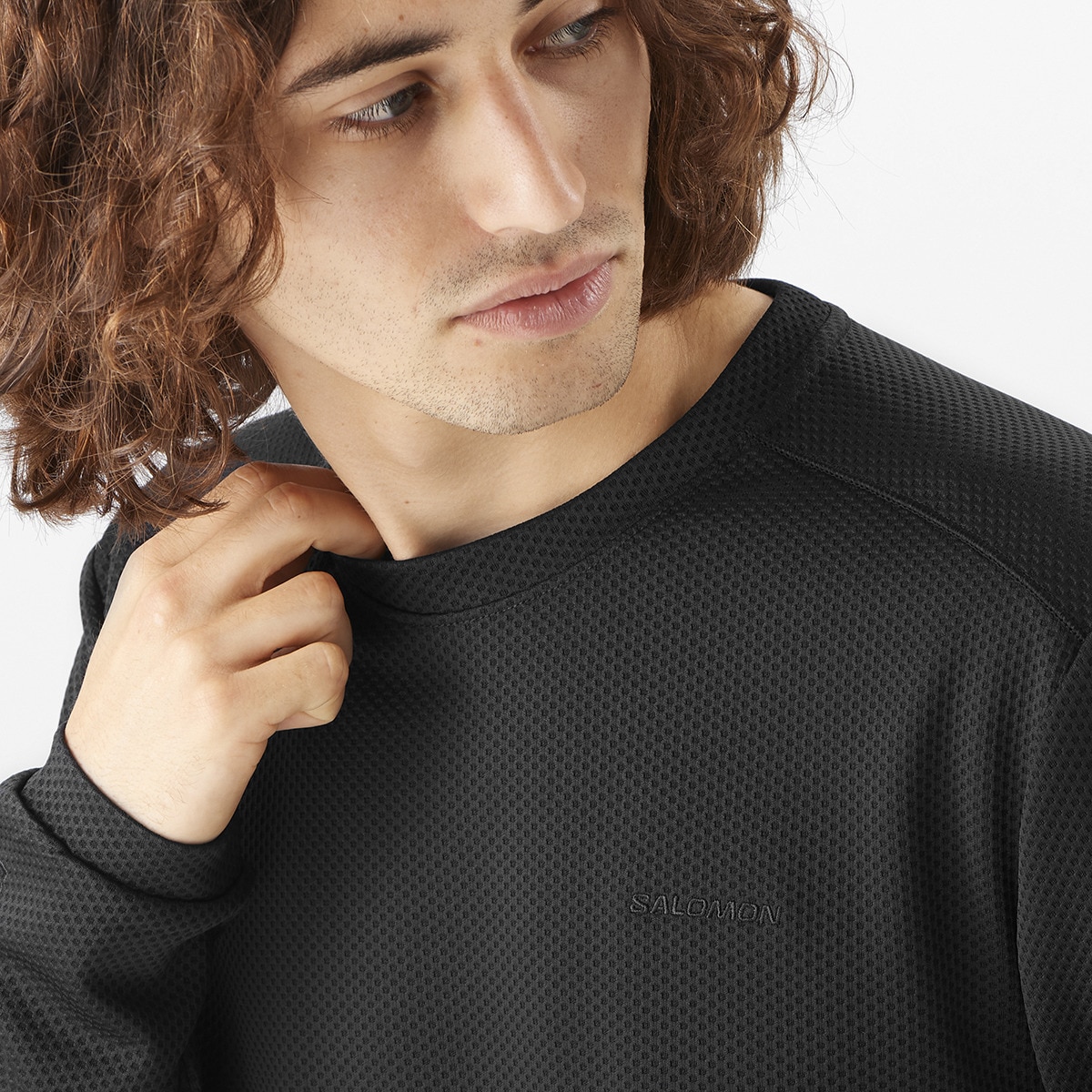 Sudadera de cuello caja de hombre MOTOMESH Salomon - Negro Negro-5
