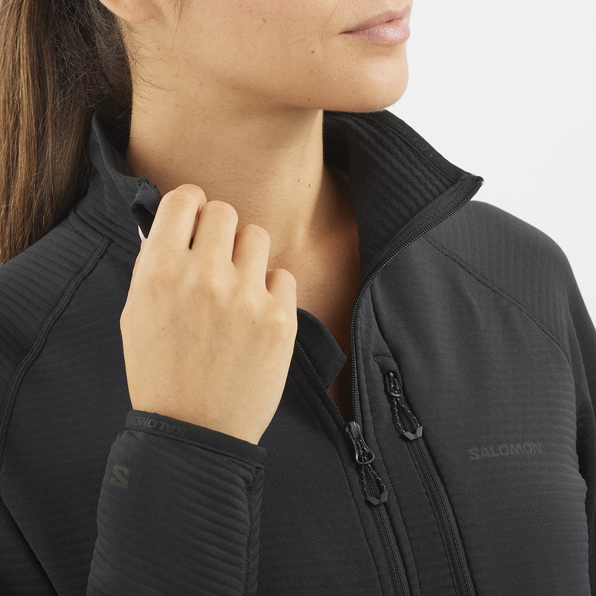 Prenda de media cremallera de mujer ESSENTIAL LIGHTWARM Salomon - Negro Negro-4