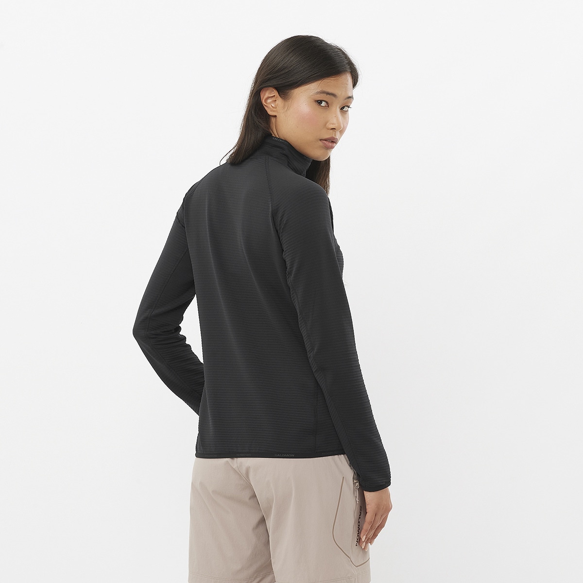 Prenda de media cremallera de mujer ESSENTIAL LIGHTWARM Salomon - Negro Negro-2