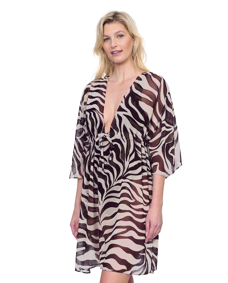 Vestido de Praia Curto Preto-3