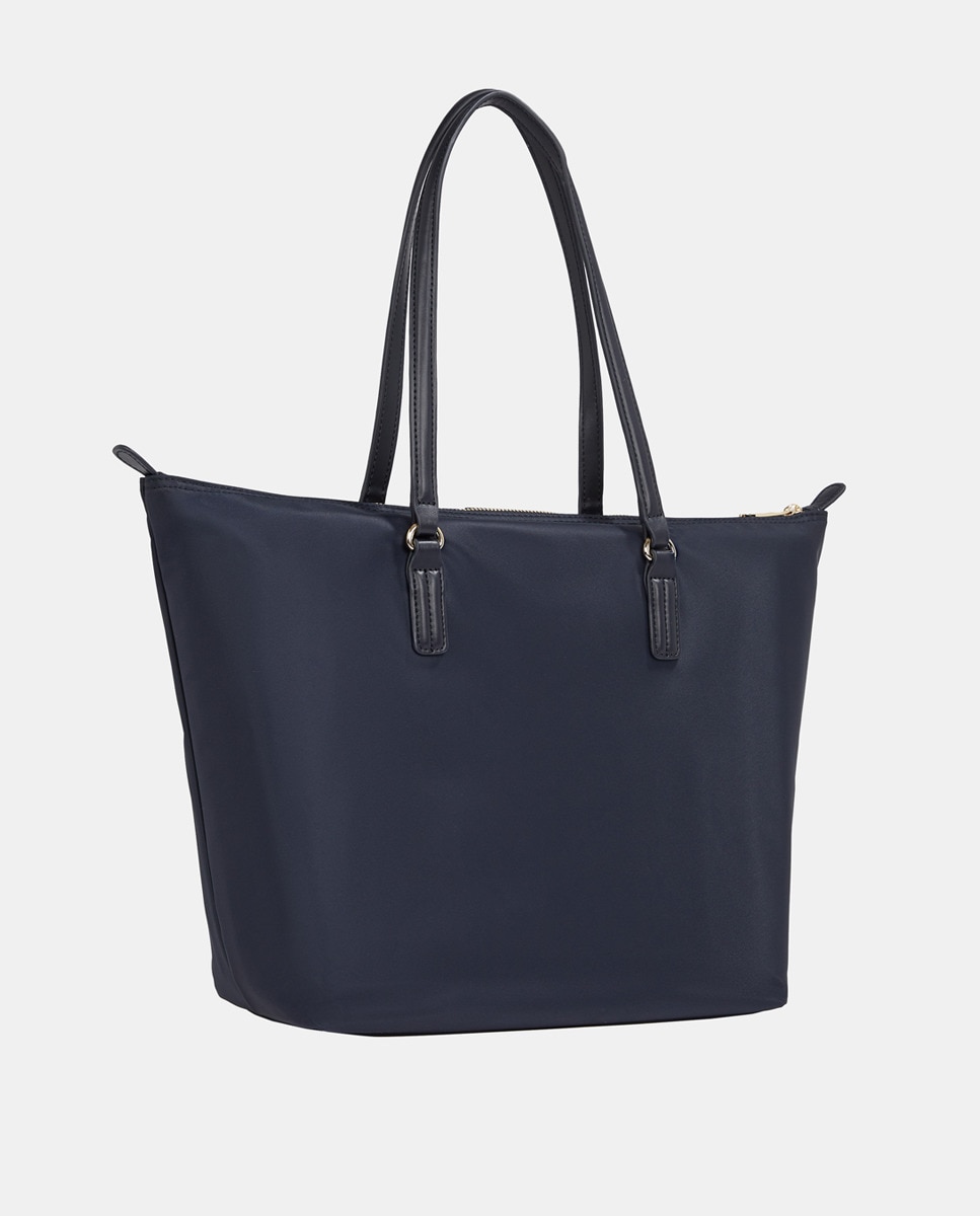 Mala Tipo Tote com Detalhe da Marca Azul-marinho-3