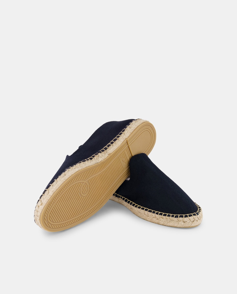 Alpargata de hombre espiga bandera con piso de yute Azul marino-2