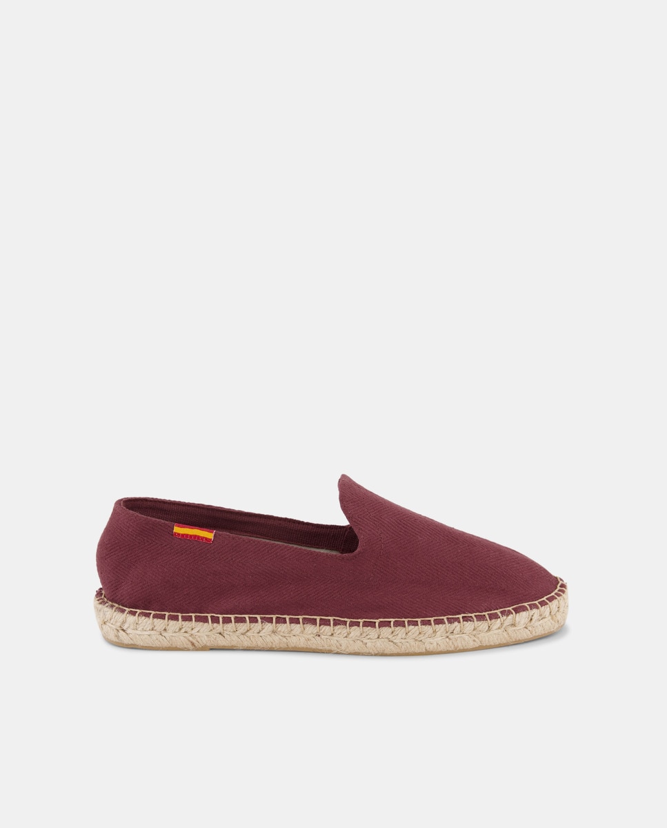 Alpargata de hombre espiga bandera con piso de yute Rojo-1