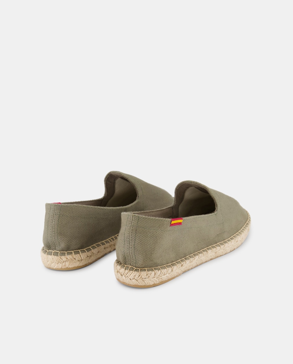 Alpargata de hombre espiga bandera con piso de yute Kaki-3