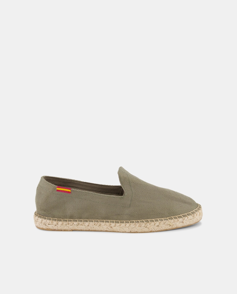 Alpargata de hombre espiga bandera con piso de yute Kaki-1