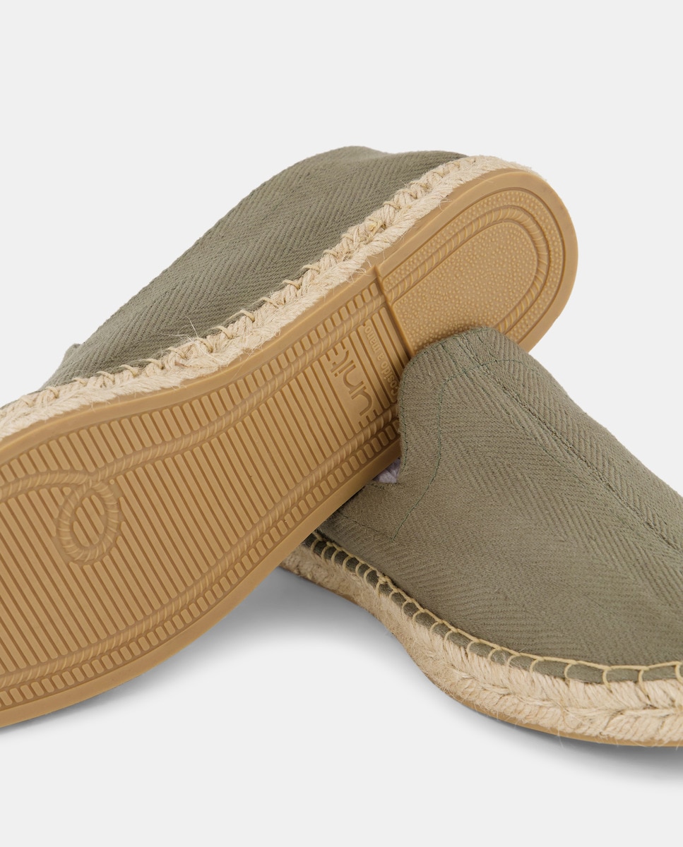 Alpargata de hombre espiga bandera con piso de yute Kaki-5