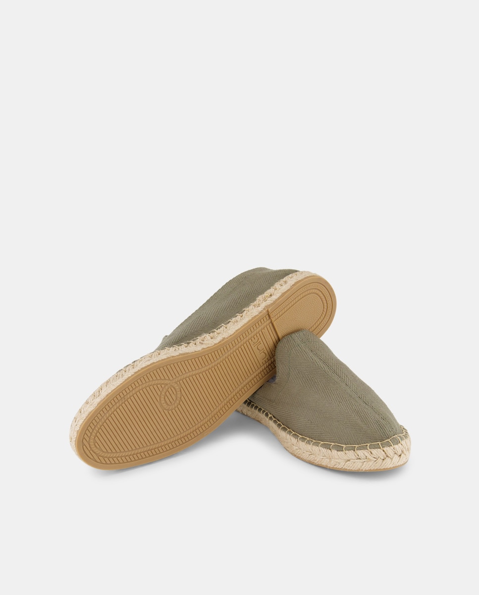 Alpargata de hombre espiga bandera con piso de yute Kaki-2