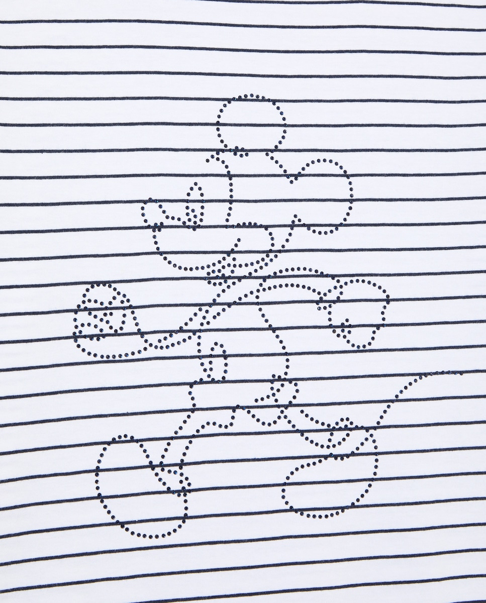 T-shirt Mickey Mouse de Manga Curta Branco-5