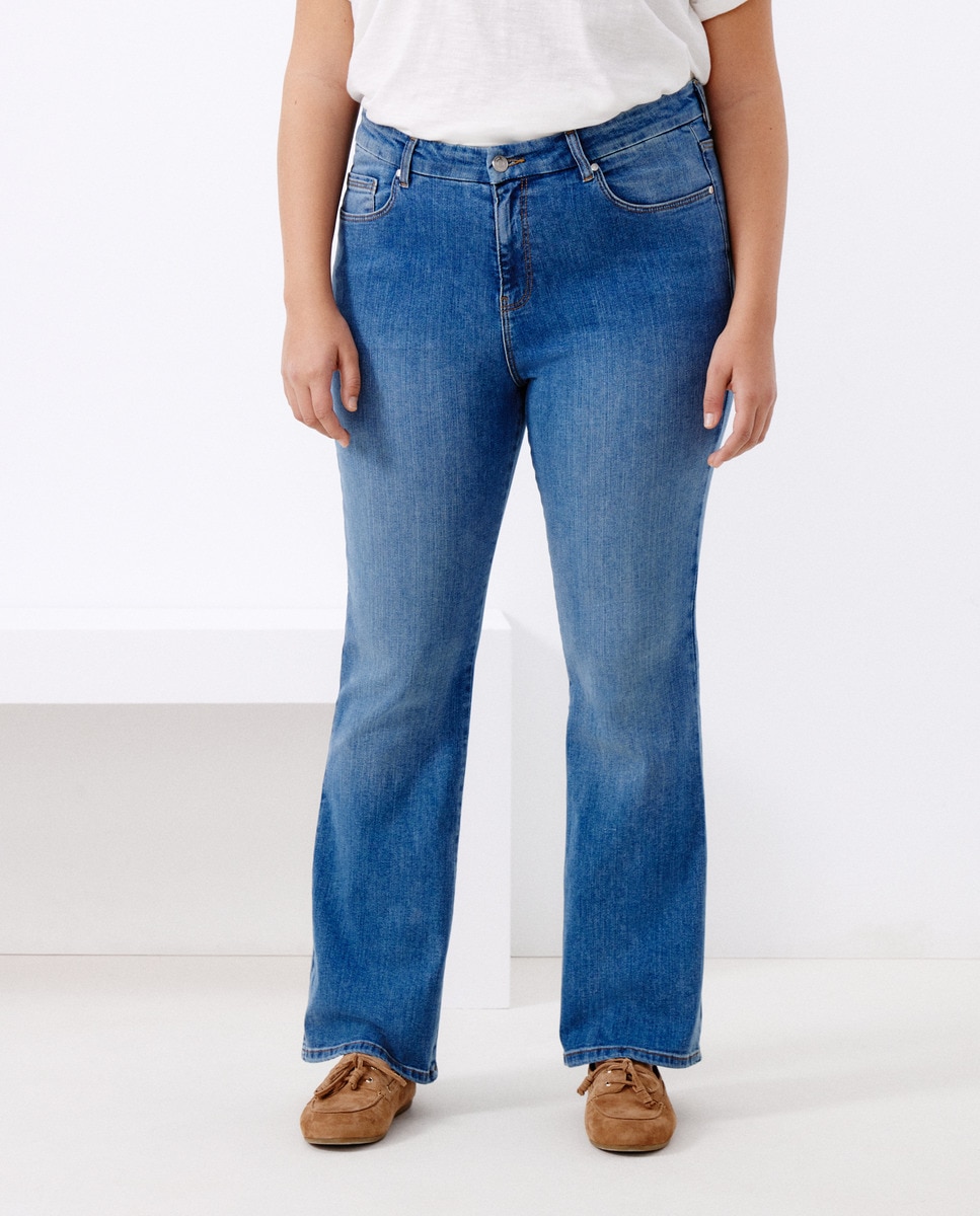 Jeans Candice à Boca de Sino Azul-médio-2