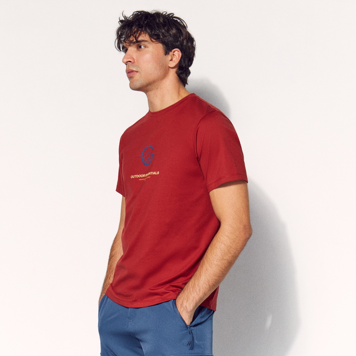 Camisola de Montanha de Homem Vermelho-1