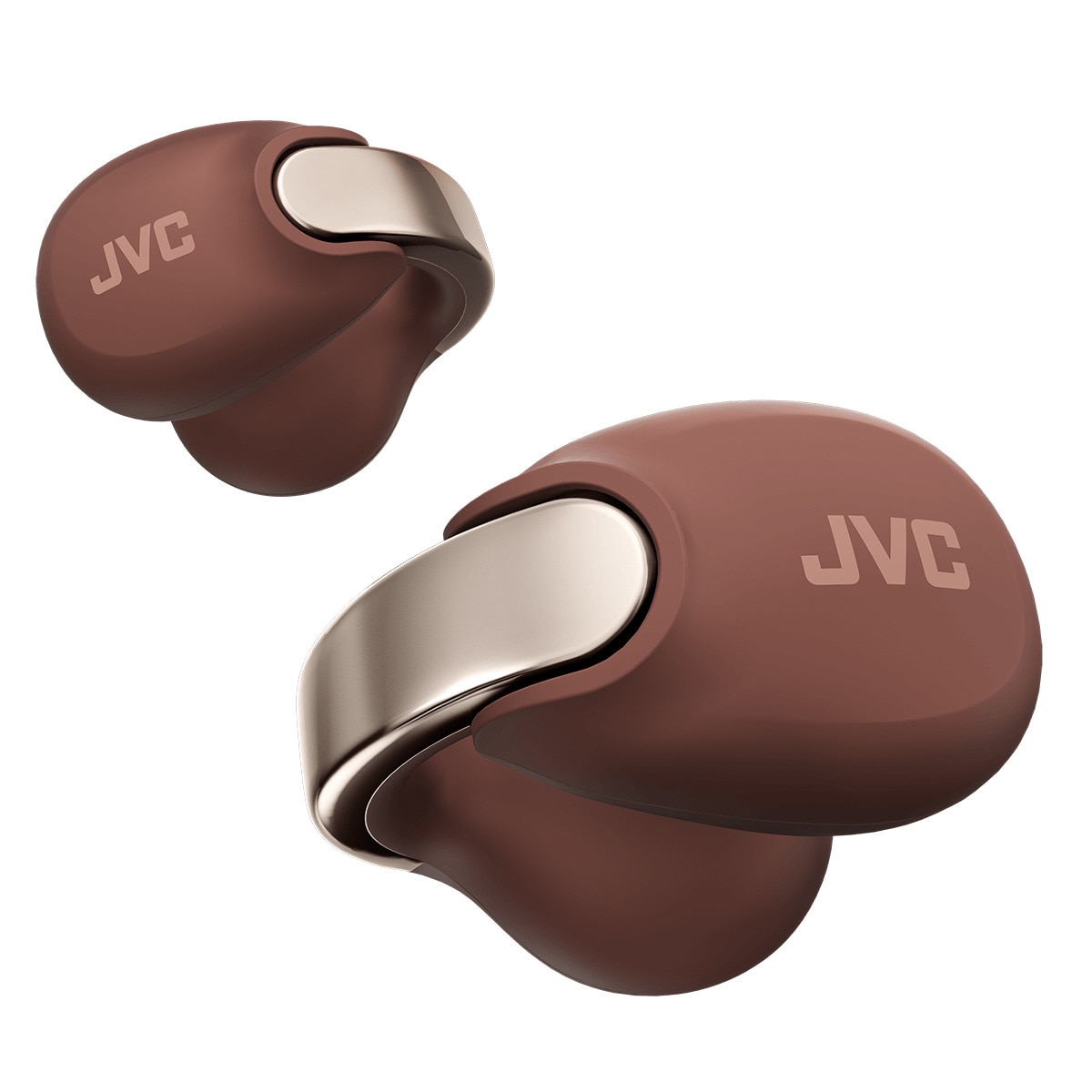 Auriculares abiertos Nearphones JVC HA-NP1T, tipo "piercing" inspirados en una joya Burdeos-1