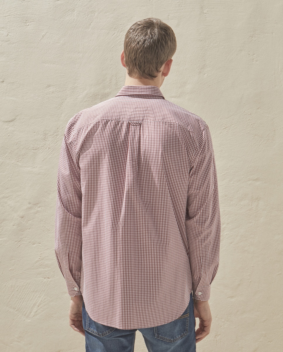 Camisa de Popelina com Vichy Grená-6