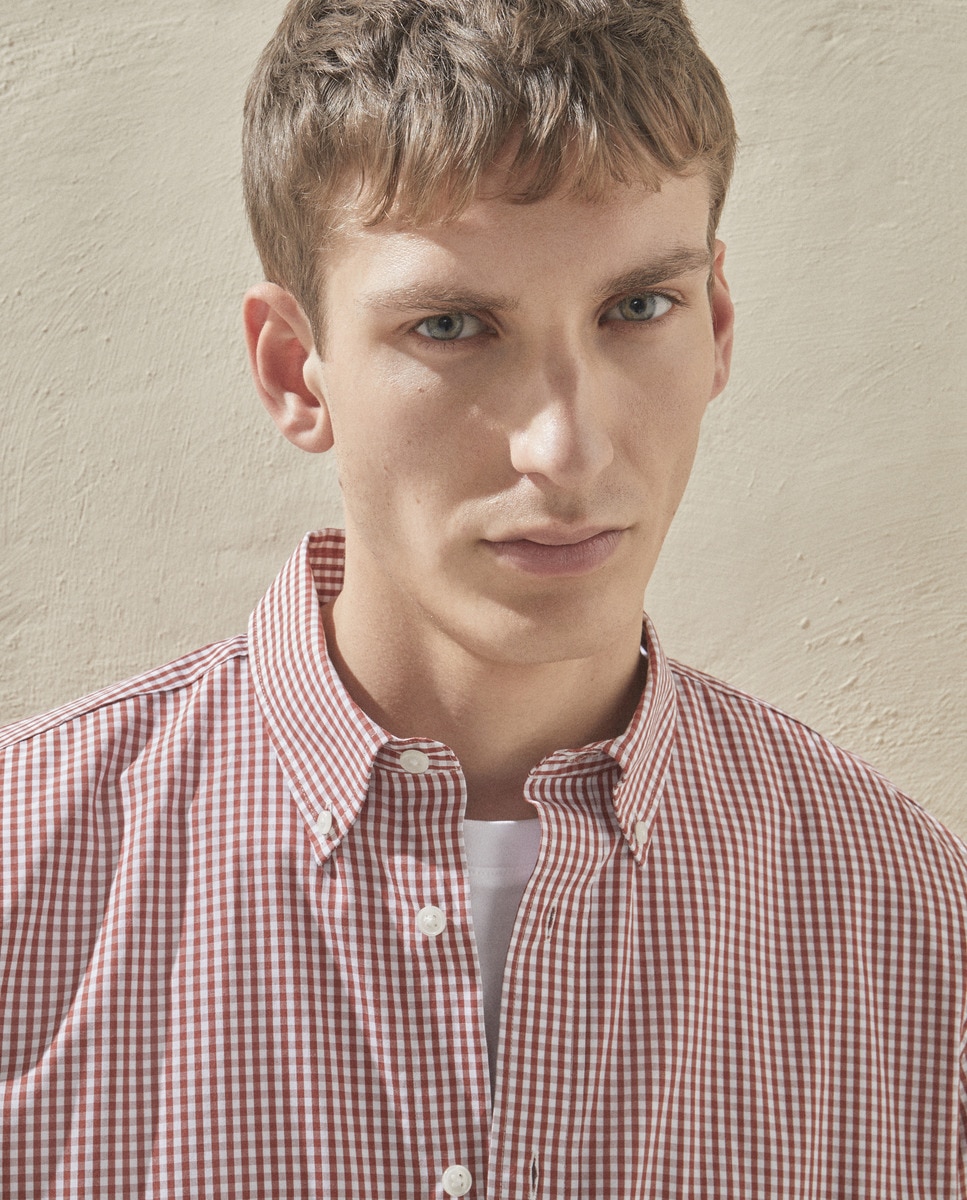 Camisa de Popelina com Vichy Grená-3