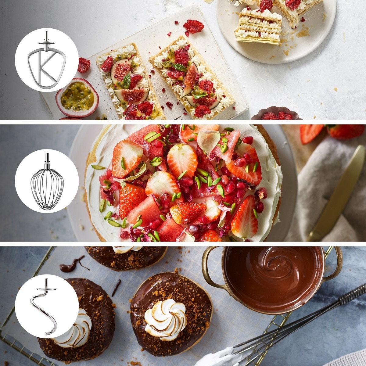 Robot de Cozinha Kenwood Titanium Chef Baker Lite KVL65.001WH, 1200W Capacidade de 7L e 5 Acessórios - Metal e Aço inox Metal-7