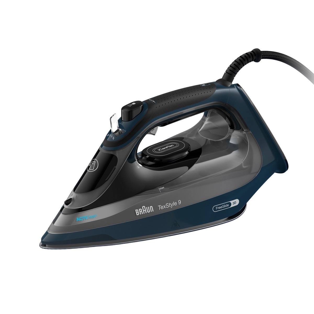 Imagem 0 de Ferro a Vapor Braun TexStyle 9 SI9682DB com Golpe de Vapor Extra Potente e Sistema de Coletor de Cal