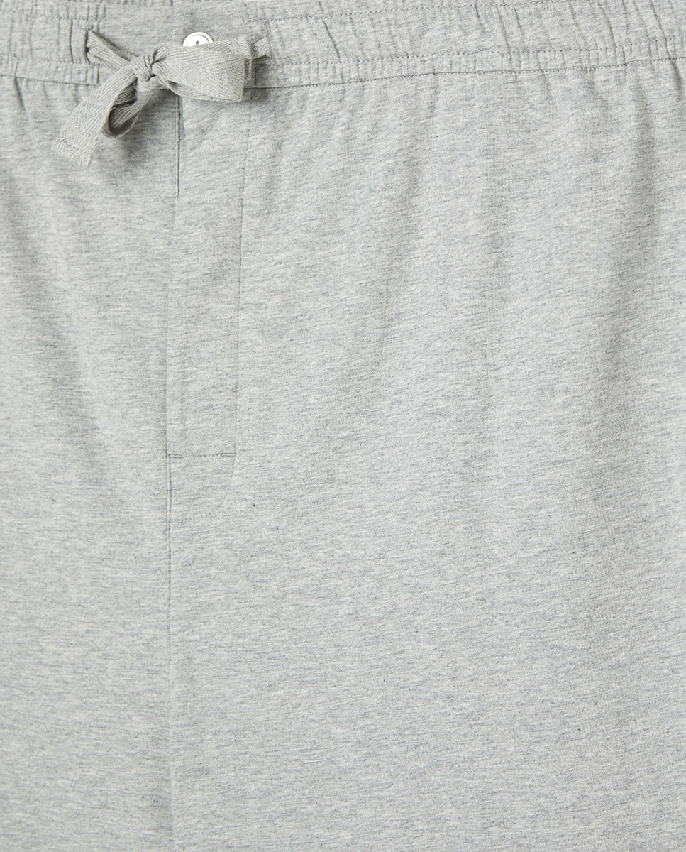 Calções de Pijama em Algodão Tamanhos Grandes Cinzento-5