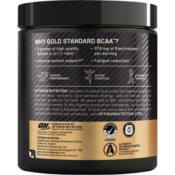 On Gold Standard BCAA Iso-Getränk Erdbeer-Kiwigeschmack Behälter 266 g